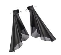 Tmboryuu Sposa Vescovo Manica Elegante Braccio Coperture Semplice Manica Lunga Tulle Decorativo Per Matrimonio Falso Guanti Semplici Pura Versatile Braccio Accessori, Nero , Taglia unica