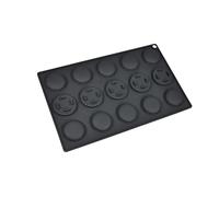 Tmboryuu Stampi efficienti per macaron in silicone a 15 scomparti, prodotti per una distribuzione uniforme del calore e per il rilascio dei problemi di conservazione in silicone per uso alimentare