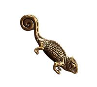 Tmboryuu Statuetta lucertole in ottone dal design vintage e intaglio realistico, perfetta come ornamento da scrivania per accompagnare la cerimonia del tè o per presentare regali artistici Ottone