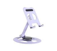 Tmboryuu Supporto per compresse in alluminio Design pieghevole portatile 360 rotante con cuscinetto antiscivolo per uso domestico staffa tablet Pad