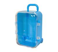 Tmboryuu Valigia Forma Rossetto Borsa Donna Piccola Carta Deposito Bagagli Scatola di Immagazzinaggio Bambole Accessori Miniatura Trolley Caso Viaggio Valigia, Blu, L