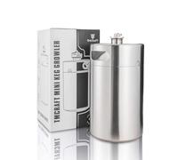 TMCRAFT 8 litri Mini Growler Keg, barile portatile in acciaio inox con coperchio a spirale per birra, artigianato e birra a bottiglia