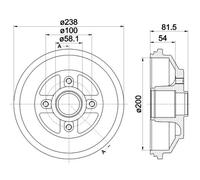 TMD Friction Services 94043100 tamburo freno
