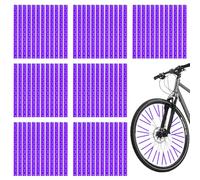 Tmefoy 84 riflettori per raggi per bicicletta, visibilità a 360°, per raggi di bicicletta, facile da montare per la guida notturna e tutti i tipi di biciclette, viola