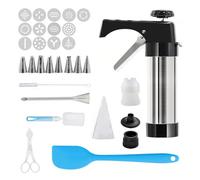 Tmefoy Spremiagrumi per pasticceria, in acciaio inox, con 13 stencil e 9 beccucci, pressa per biscotti e biscotti, gadget, accessori per dolci fai da te