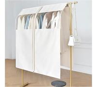 Tmendy Copriabiti da Armadio Copertura, Stender Vestiti Copriabiti da Armadio,Custodia Protettiva, Robusta Copertura con Cerniera,Ottimo per Coprire Gli Abiti dalla Polvere White,120×113cm