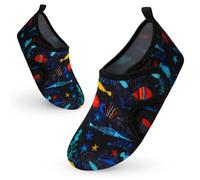 TMEOG Scarpe da Scoglio Bambino Bambina Scarpe Mare Acquatiche Piscina Bambini Scarpe da Spiaggia Acqua Immersione Scarpette da Bagno Surf Nuoto per Ragazzo Ragazza(32/33 EU,Nero)