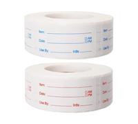 TMEOPR 1000 etichette per congelatore, da scrivere, 50 x 25 mm, autoadesive, rimovibili, impermeabili, per contenitori per alimenti e barattoli di marmellata
