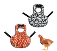 TMEOPR Sella Di Pollo Cinghie Regolabile Gilet Di Pollo, 2 Pezzi, Comodi Grembiuli per Galline, Protezione per Schiena e Fianchi Galline Accessori la Protezione Delle Piume di Pollame All'Aperto