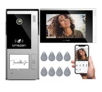 TMEZON 7 pollici Tuya App 1080P Wifi Smart Videocitofono citofono con campanello cablato APP/Password/Scheda magnetica TouchScreen