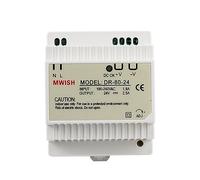 TMEZON DR-60-24 Trasformatore Alimentatore DIN 24V/2.5A per Videocitofono 24V,DIN Power Supply 100-240V AC Uso professionale per Video citofoni 2 Fili