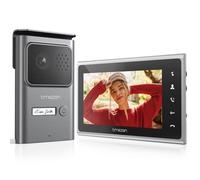 TMEZON Kit Videocitofono 2 FILI Monofamiliare Monitor 7'' Telecamera Apriporta