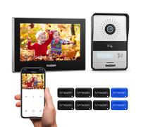 TMEZON Videocitofono 2 Fili Wifi Bifamiliare due Monitor Touchscreen Citofono HD