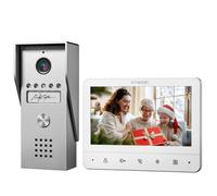 TMEZON Videocitofono 4 fili Monofamiliare Citofoni Monitor Colori 7 pollici