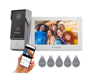 TMEZON VIDEOCITOFONO FHD SCHERMO TOUCH 7'' CONTROLLO REMOTO SBLOCCO RFID