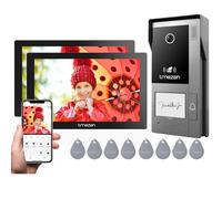 TMEZON Videocitofono Wifi Smart con due Monitor Touchscreen M790,1080P Citofono Esterno con Telecamera,APP/Carta RFID Unlock, per 1 famiglia