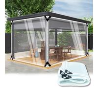 TMGJShd Telo Trasparente Impermeabile Copertura per Piante Resistente Trasparente con Occhielli in Metallo, Resistente ai Raggi UV per Portico Patio Piante da Fiore all'aperto. (0.5 * 2.5m|400g/m²)