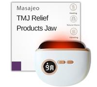 TMJ Relief Products - Massaggiatore per mascella, sollievo da calore e vibrazioni con pietre calde, efficace dolore alla mascella e al collo, sollievo dai denti di digrignamento e serraggio