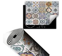 TMK ArtDeko Copertura Tappetino Piano Induzione 70x52 cm Cucina Coprifornelli Protezione per Piano Induzione, Mosaico