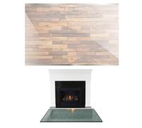 TMK ArtDeko Piastra parascintille per caminetto - Piastra rettangolare in vetro di sicurezza ESG trasparente per stufe a camino - 65x60 cm