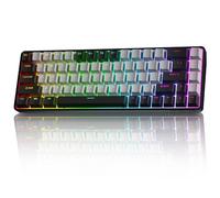 TMKB T68 Tastiera Meccanica da Gaming Wireless Tri-Mode (Bluetooth 5.0/2.4G/USB-C), Layout 60% con 68 Tasti Retroilluminazione RGB (QWERTY), Switch Rosso - Nero/Grigio