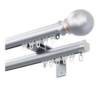 TMKDNNKG Binario per Tende scorrevoli a Parete, Grigio-B, 170 cm/5,6 Piedi (2 x 85 cm) - Perfetto per l'arredamento di Ufficio e Soggiorno, Facile Installazione e Design Durevole