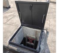 TMKDNNKG Botola da Tetto in Acciaio zincato, botola di Accesso al Tetto, Copertura per botola da soffitta Resistente alle intemperie, Porta di Sicurezza in Metallo per Manutenzione del Tetto, lucerna