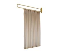TMKDNNKG Tenda divisoria per la Privacy, Tenda Semitrasparente per divisorio a Forma di U, Tenda da Parete con Supporto in Metallo per Salone di Bellezza, Clinica, Camera da Letto condivisa (Marrone,