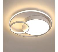 TMKOO Plafoniere moderne a LED Plafoniere di design circolare con telecomando Paralume in acrilico dimmerabile Camera da letto Cucina Soggiorno Plafoniera interna,60 * 7cm70W