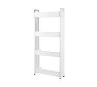 TMMLIJIPL Carrello portaoggetti sottile da cucina scaffale da cucina ultra-stretto dal pavimento al soffitto multistrato da bagno carrello per la finitura scaffali da cucina (colore: 4 strati) (4