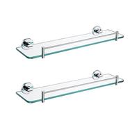 TMMLIJIPL Mensole galleggianti a parete in vetro set mensole per supporto da bagno set di accessori da bagno set di accessori da bagno portasciugamani mensola in acciaio inox per stoccaggio del bagno