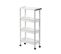TMMLIJIPL Scaffale a quattro strati rimovibile Mensola da cucina dal pavimento al soffitto Piccolo carrello mobile per la casa con scaffali a ruote Scaffale da cucina