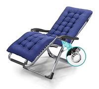 TMMLIJIPL Sedia a sdraio pieghevole per esterni con cuscino Zero Lounge Chair reclinabile per patio, piscina, casa, capacità di peso 150 kg