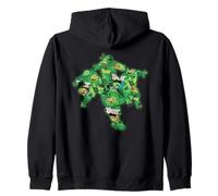 TMNT Classic Ninja Tough Turtles Shadow Pizza retrò Urban Felpa con Cappuccio