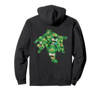 TMNT Classic Ninja Tough Turtles Shadow Pizza retrò Urban Felpa con Cappuccio