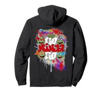 TMNT Classic Retro Megamix Go Ninja Turtles Graff Urban Art Felpa con Cappuccio