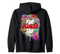 TMNT Classic Retro Megamix Go Ninja Turtles Graff Urban Art Felpa con Cappuccio