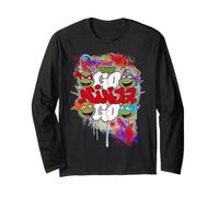TMNT Classic Retro Megamix Go Ninja Turtles Graff Urban Art Maglia a Manica