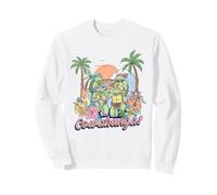 TMNT Cowabunga Beach Retro Turtles Scene Cartoon Felpa