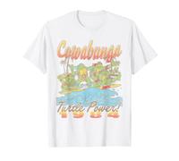 TMNT Cowabunga Surfing Turtles Retro 80's Cartoon Maglietta