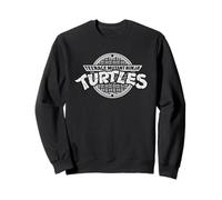 TMNT Heroes Half Shell Logo Ufficiale in Scala di Grigi 80s Turtles Felpa