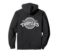 TMNT Heroes Half Shell Logo Ufficiale in Scala di Grigi 80s Turtles Felpa con Cappuccio