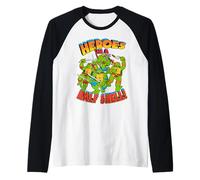 TMNT Hero's in Un Mezzo Guscio Maglia con Maniche Raglan