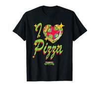 TMNT I Heart Pizza Retro Turtle Love Classic 90's Cartoon Maglietta