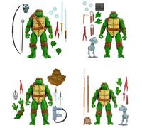 TMNT Leonardo Michelangelo Raphael Donatello CARTOON Action Figures VHS BOX Neca