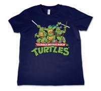 TMNT Licensed T-Shirt Unisex Bambini Navy 100% Cotone 3-12 Anni