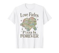 TMNT Love Fades Pizza is Forever Heart Cartoon Maglietta