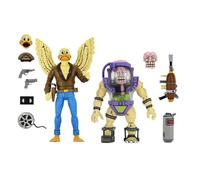 NECA Figura d'azione Ace Duck & Mutagen Man – TMNT (Cartoon) 18 cm Confezione da 2 Nuovo
