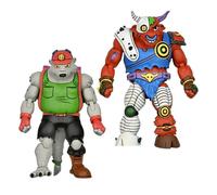 NECA- TMNT Cartoon Dirtbag/GROUNDCHUCK 2-Pack Statue, Multicolore, 81893