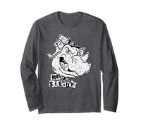 TMNT Rock Steady Sketch Punk Letters 90's Cartoon Maglia a Manica